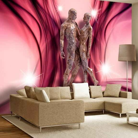 Tiptophomedecor Peel and Stick Glam Wallpaper Wall Mural - Marble Dance - Removable Wall Decals