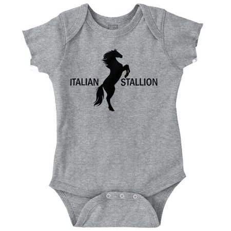 

Brisco Brands Italian Stallion Adorable Stud Baby Bodysuits for Boys