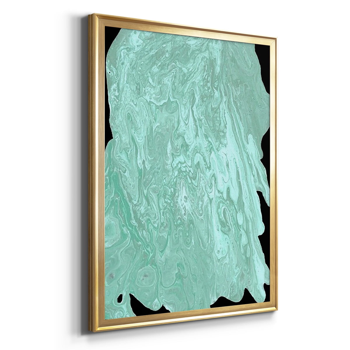 Teal Cascade II Premium Framed Print, in Gold, Black, or Silver - Ready to Hang
