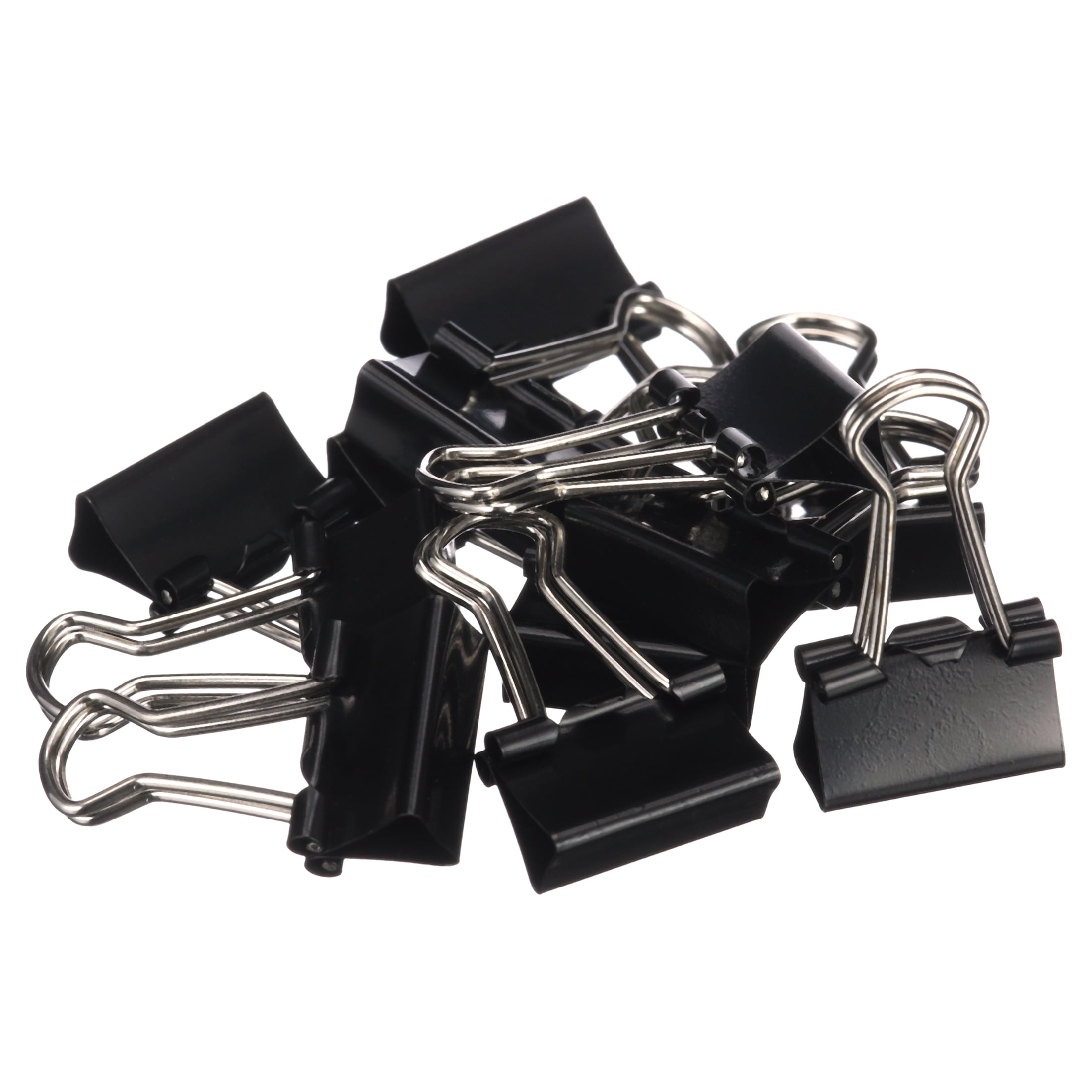 120 Pack Mini Binder Clips, Black Binder Clips, Small Paper Clips 15mm 5/8  Inch. Micro Size Office Clips for Home School Office and Business.