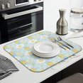 thumbnail image 3 of Pioneer Flower Floral Print Pattern Kitchen Dish Drying Mat 1 Pack, Ultra Absorbent Microfiber Drainer Mat, 16"x18", 3 of 6