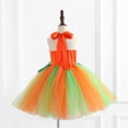 thumbnail image 4 of Kids Halloween Dresss, Girls Halloween Pumpkin Puff Sleeve Dress Set With Headband for Party Performance Kids Tutu Fancy, Halloween Gifts, 4 of 5
