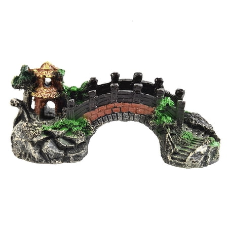 Resin Bridge Aquarium Decoration 19*8.5*6.5cm Harmless Bag Packing