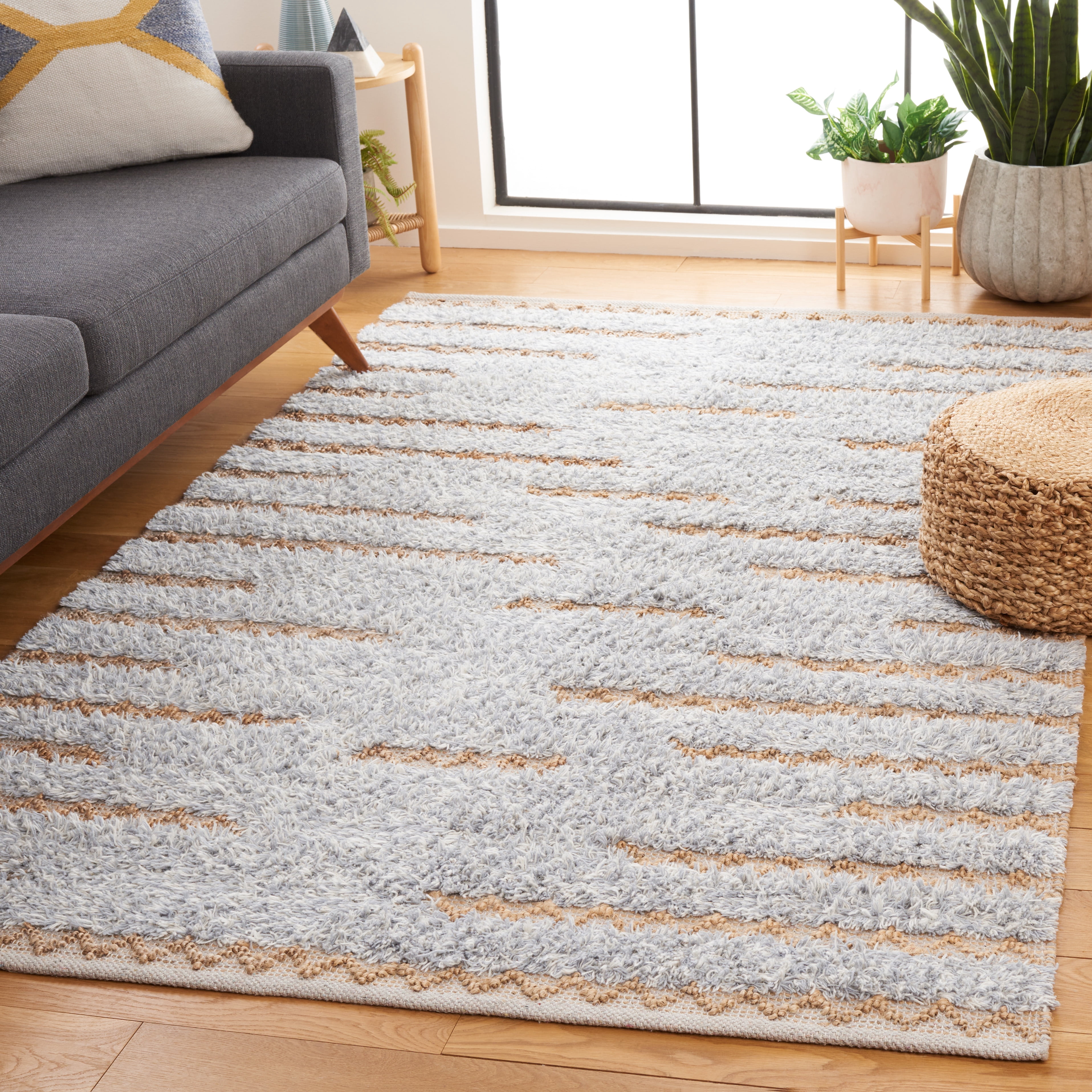 SAFAVIEH Natura Natasa Abstract Area Rug, Grey/Natural, 3' x 5'