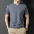 thumbnail image 4 of Men's Ice Silk Short Sleeve T-Shirts Crew Neck Summer T-Shirts, 4 of 7