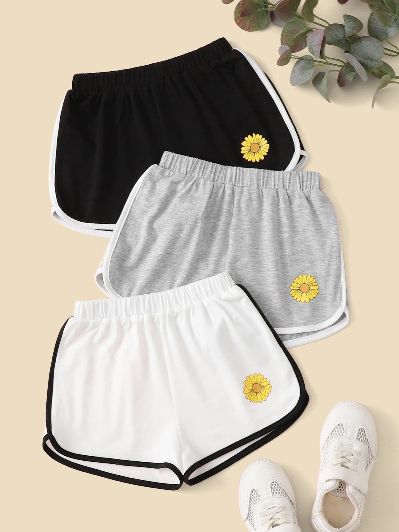 Sporty Multicolor Toddler Girls 3pcs 