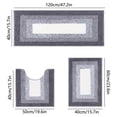 thumbnail image 3 of Tuvgenk Non Slip Bathroom Rug Set 3 Piece Water Absorbing Bath Mat Sets 3 Large Washable Bath Mat Set for Bathroom Floor(Gray,47x16,24x16,20x16 inch), 3 of 7