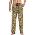 thumbnail image 4 of GZHJMY Men's Pajama Pants - Pumpkin Monster, Loose Thin PJs Lounge Sleep Bottoms with Pockets Drawstring, Pajama Bottoms for Home and Rest, Medium, 4 of 7