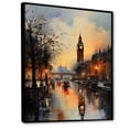 thumbnail image 2 of Designart "England City Skylineengland horizon II" Cityscapes Floater Framed Canvas Print, 2 of 7