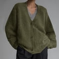 thumbnail image 2 of Yokua Fuzzy Cardigan Sweaters for Women V Neck Button Down Fluffy Knit Sweater Long Sleeve Cardigan Sweater Coat, 2 of 9