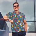 thumbnail image 6 of Balery Cartoon Space Printed Men’s Short Sleeve Polo Shirt, Midweight Men's Shirt,Golf Polo shirts -XX-Large, 6 of 8
