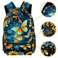 thumbnail image 3 of Lightweight Backpack Sunflower Butterfly School Bag Travel Laptop Daypack for Men Women Casual Rucksack, 3 of 6