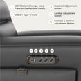thumbnail image 3 of COLAMY Electric Power Recliner Chair with Triple Motor, Adjustable Power Headrest and Lumbar Support, Heavy Duty Home Theater Seating with LED, USB Type-C Ports, Storage, Black, 3 of 12
