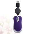 thumbnail image 4 of Ratón USB con cable creativo, miniratón telescópico para ordenador portátil (morado), 4 of 7