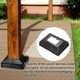 thumbnail image 4 of 24 Pack Post Base Cover, 4.25x3 (Internal Size 1.25x2) Split Style Post Skirt, Porch Column Wrap for Post Fence Deck Cable Railing Baluster Stair Rails, Black, 4 of 6