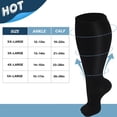 thumbnail image 4 of Vorkoi Plus Size Compression Socks Wide Calf for Women & Men 20-30 mmhg-Extra Wide Calf Knee High Support Socks for Nurse, 4 of 4