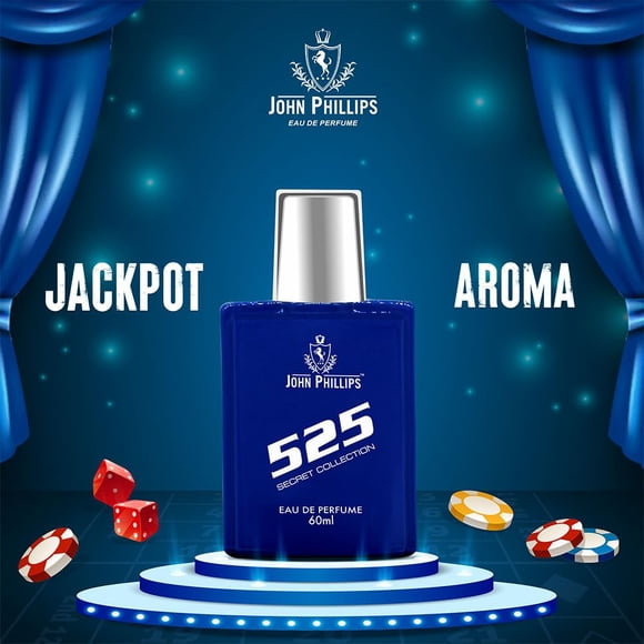John Phillips 525 Secret Collection Eau De Perfume For Men & Women 60ml, 2.0 Fl.oz. | Skin Friendly & Long Lasting Unisex Fragrance | With Fruity, Fresh, Spicy & Floral Notes