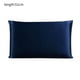 thumbnail image 1 of Funda de almohada de seda de morera Funda de almohada transpirable de 2 lados Funda de almohada de color sólido para la piel del cabello, Azul marino, 51x36cm kenally HA003379-04, 1 of 7