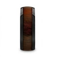 thumbnail image 2 of ROSAE Black Ceramic Domed Profile Polished Finish Men’s Wedding Band with Rose Wood Inlay - 8mm - Size 14, 2 of 2