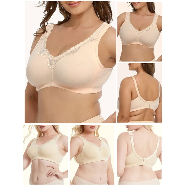 Buy Style Stock Cotton Bra for Womens Centre Fit Pure Cotton Bra with Full  Coverage with Plus Size (Pack of 3) Size 42 at