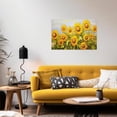 thumbnail image 3 of ZHONGYUTONG Sunflower Pictures Wall Decor Yellow Floral Wall Art for Kitchen Bathroom Blossom Sunflower Canvas Painting Farmhouse Bedroom Home Decor Frame (12.00" x 18.00"), 3 of 6