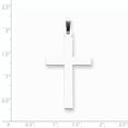 thumbnail image 3 of 14K White Gold Polished Cross Pendant (50 X 25) Made In United States xwr16, 3 of 3