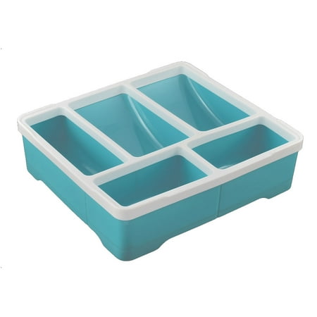 Houseware Platic Square Stamp Bracelet Underwear Organize Box Case Holder Blue