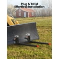 thumbnail image 3 of Luku 60" 4000lb Clamp-On Pallet Forks for Tractor Loader, 3 of 7