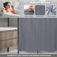 thumbnail image 2 of Dznils Gray PEVA Shower Curtain Liner Bathroom with Hooks Mildew Resistant Waterproof, 72" W x 78" H, 2 Pack, 2 of 10