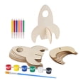 thumbnail image 2 of 10Pcs Unfinished Wooden Cutouts Embellishments Wood Pieces for Scrapbook Drawing, 2 of 8