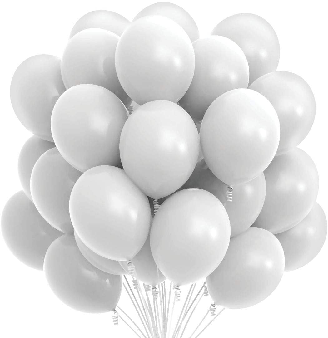 TistheSeason 12 in. Balloon Stick Micro - White