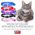 thumbnail image 5 of Jeffers Pet Cat Collar with Bell – Durable Breakaway Collar for Kittens & Adult Cats, Adjustable Ultra Web Nylon with Nickel Plated Buckle, Soft & Secure Fit, Indoor & Outdoor Use – Solid Black, 5 of 8
