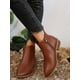 thumbnail image 4 of Women's Suede Chelsea Ankle Boots With Chunky Heel, Side Zipper And Open Ankle, 4 of 4