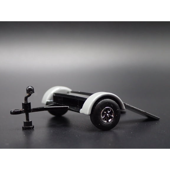 Open Box TOW DOLLY CAR TRAILER w/ LOADING RAMPS BLACK 1:64 SCALE DIORAMA DIECAST MODEL