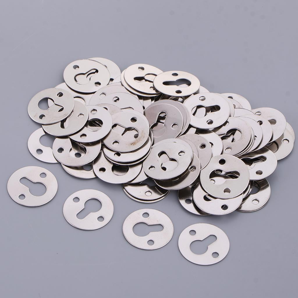 HILABEE 5x100x Metal Round Keyhole Shelf Brackets Hangers for Picture Frame Hanging 5 Pcs