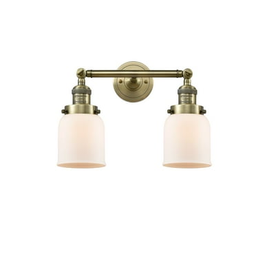 Innovations 2-LT LED Small Bell 16" Bathroom Fixture - Antique Brass - 208-AB-G51-LED