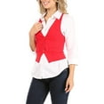 thumbnail image 4 of Women's Casual Solid Racerback Vest Button Down Closure, 4 of 7