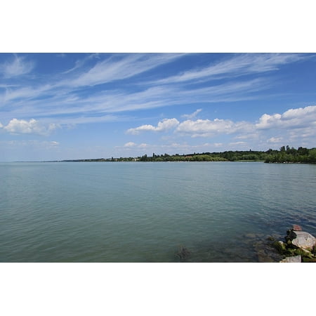 Hungarian Water - Laminated Poster Outlook Lake Balaton Water Hungary Lake Balaton Poster Print 24 x 36