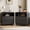 Black, variant on Aufeile Nightstand Set of 2 with Charging Station, Wood Bedside Tables with 2 Drawers & Open Shelf, Curved Storage Cabinets for Bedroom, Living Room, White