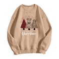 thumbnail image 2 of Haut d'Automne 2024 pour Femmes Contigoes, Haut Mode Coloré de Noël à Col Rond pour Femmes, Chandails à Manches Longues, 2 of 3