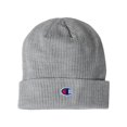 thumbnail image 1 of Champion Ribbed Knit Cuffed Beanie, One Size, Heather Grey, 1 of 2