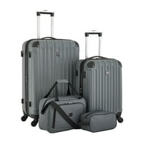 Travelers Club 4-piece Hard Side Spinner Luggage Set - Sage Green