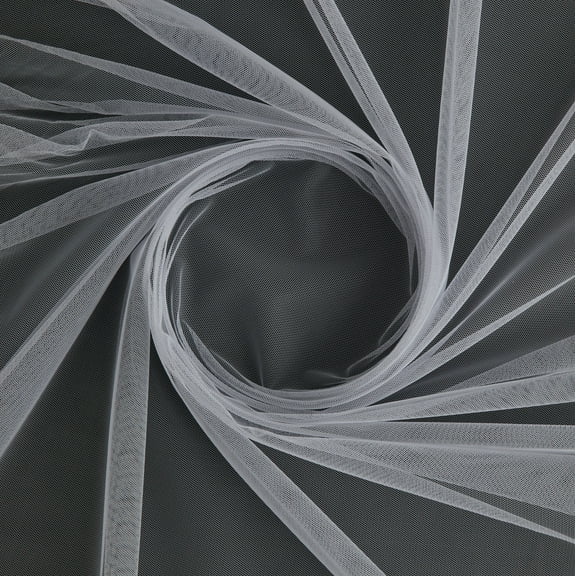 Zelouf Sheer Tulle , Sewing, DIY, Crafts Fabric by the Yard, Light Grey, 3 Yard