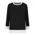 thumbnail image 6 of Busydd Sweatshirt for Women Fleece Long Sleeve Crewneck Sweatshirts Fashion Color Patchwork Sweatshirts Pullover Tops Casual Loose Oversized Sweatshirts Fall Sweatshirt Hoodies, 6 of 8