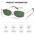thumbnail image 4 of Gafas de Sol SOJOS Y2k Rectángulo Estrecho SJ1187 Carey/Verde, 4 of 5