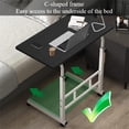 thumbnail image 1 of OUYAWEI Standing Desk Adjustable Height Small Computer Desk Wheels Portable Laptop Black, 1 of 7