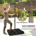 thumbnail image 4 of Outsunny 9.6ft Garden Parasol Sun Shade Banana Umbrella Cantilever Coffee, 4 of 10