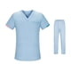 thumbnail image 2 of Conjunto de uniforme de trabajo, camiseta y pantalones de enfermera, trajes de trabajo de enfermería de manga corta XL, 2 of 9