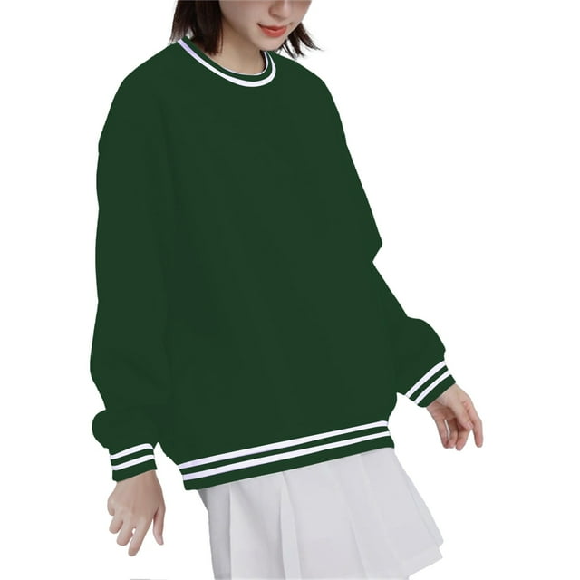 IMENGL Chandail en Molleton Imprimé Mode Automne, Vert 4TG, Taille M-5TG
