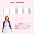 thumbnail image 7 of iEFiEL Kids Girls Elegant Satin Bolero Ruffle Trim Long Sleeve Open Front Cropped Cardigan for Party Dress A White 16, 7 of 7